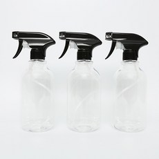 생활만 투명 분무기 스프레이용기, 블랙 원형라지 520ml, 1개