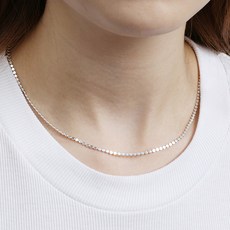 납작볼목걸이