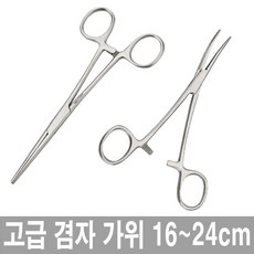 고급형 의료용 겸자 가위 16~24cm/애견/귀털제거/포셉, 겸자가위 18cm 직선, 1개