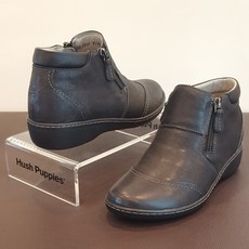 허시파피 [Boots] 여성 캐주얼 발 편한 양쪽 지퍼 라텍스 쿠션 사계 처커 부츠 컴포트화 FJ604