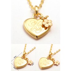 18K GOLD [미아방지목걸이] 하트꽃데이지_BP898