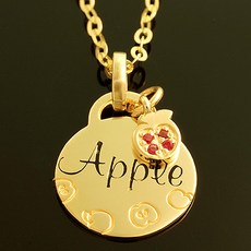14K GOLD [미아방지목걸이] 애플루비딸랑이_BP857