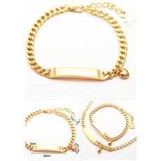 18K GOLD [미아방지팔찌] 할로우스틱_BB407, 단품, 1개