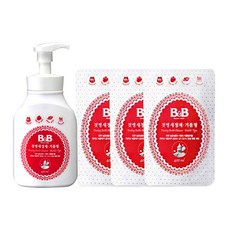 비앤비 젖병세정제 거품형 용기450ml+리필400ml 3개, 1개