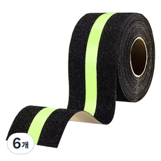 휴크래프트 야광 미끄럼방지 테이프 그린 (50mm)*(10m) 계단 공사장, 6개 6개