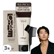 OBge 오브제 퍼펙트 프로 다운핏 세트 남자 옆머리 누르기 셀프 다운펌, 100ml, 3개