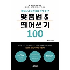 물어보기 부끄러워 묻지 못한 맞춤법 & 띄어쓰기 100, 새로운제안, 박선주