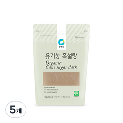 [청정원] 유기농 설탕 흑설탕, 1kg, 5개