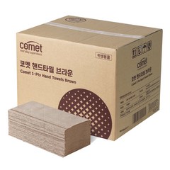 코멧 핸드타올 브라운, 5000매, 1박스