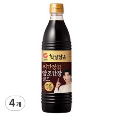 대상 청정원 씨간장 숙성 양조간장 골드, 4개, 840ml