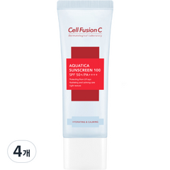 셀퓨전씨 아쿠아티카 썬스크린 100 SPF50+ PA++++, 45ml, 4개