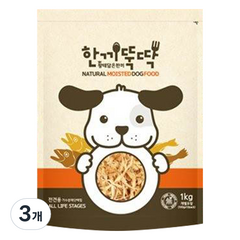 한끼뚝딱 황태와 소고기 반려동물 습식사료, 1kg, 3개