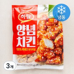 하림 양념치킨 + 소스 (냉동), 600g, 3개