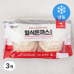 아워홈 행복한맛남 일식돈까스2 (냉동), 1.2kg, 3개