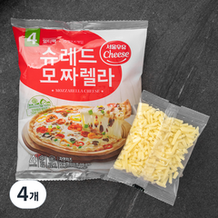 서울우유 멀티팩 모짜렐라 피자치즈, 300g, 4개