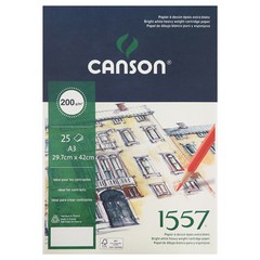 캔숀 1557 전문가용 스케치북 1면 제본 200g, A3, 25매, 1개