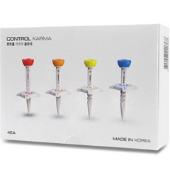 카르마 23년형 에이밍 높이조절 분실방지 컨트롤 골프티 티꽂이 4종 박스세트 DUO3M04, 레드, 오렌지, 그린, 블루