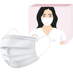 프로월드컵 여성용 마스크 중형, 100매입, 1개, 화이트