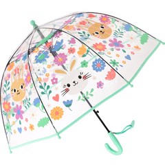 키즈스퀘어 아동용 투명 돔형 우산 토끼