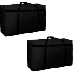 밀스턴 사각 튼튼한 대형 가방, 블랙, 2개