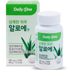 데일리원 상쾌한 하루 알로에정 알로에 베라 겔 120정, 48g, 1개