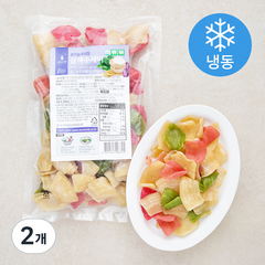 네니아 유기가공식품 인증 우리밀 삼색수제비 (냉동), 2개, 500g