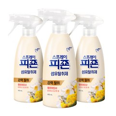 스프레이 피죤 섬유탈취제 강력탈취 오리지널, 490ml, 3개, 옐로미모사