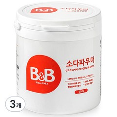 비앤비 유아용 소다 파우더, 500g, 3개