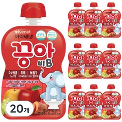 아이배냇 끙아 과일야채주스 80ml, 끙아B, 20개