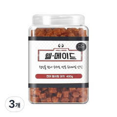 웰메이드 강아지 수제간식 400g, 연어별사탕져키맛, 3개