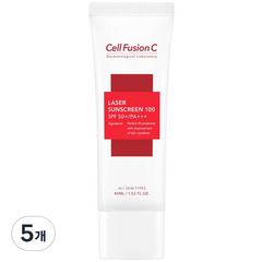 셀퓨전씨 레이저 썬스크린 100 SPF50+ PA+++, 45ml, 5개