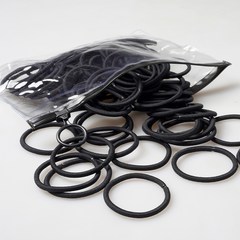 아피나르 도톰 고탄력 무팁링 머리끈 대용량 엘라스틱 블랙 100p + 투명파우치