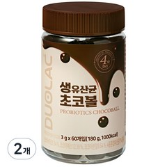 듀오락 생유산균 초코볼, 180g, 2개