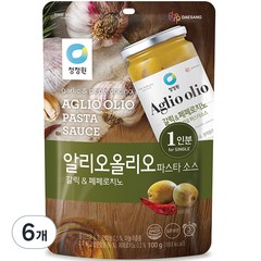 청정원 알리오올리오 파스타소스 싱글파우치, 100g, 6개입