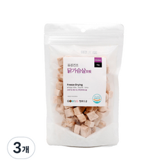 궁 반려동물 동결건조 간식 50g, 닭가슴살 트릿, 3개