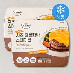 알티스트 고기대신 식물성 치즈 더블함박 스테이크 (냉동), 345g, 2개