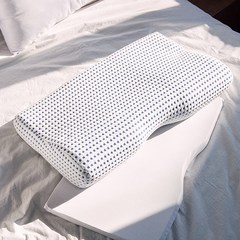 이제잠 높이조절 메모리폼 베개 + 텐셀커버, 블루, 1세트