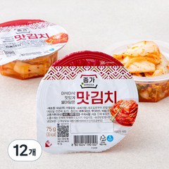 종가 아삭아삭 맛있게 썰어담은 맛김치, 75g, 12개