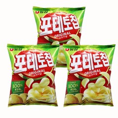 농심 포테토칩오리지널, 60g, 3개