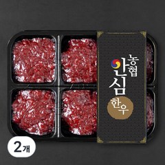 농협안심한우 정성스레 갈아 만든 한우 다짐육 1등급 (냉장), 300g, 2개