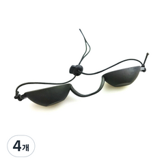데이러빗 LED 마스크 레이저 눈보호 태닝 안경 블랙, 4개