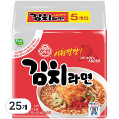 오뚜기 김치라면 120g, 25개