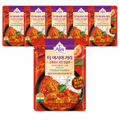 티아시아키친 스파이시 치킨 빈달루 커리, 170g, 6개