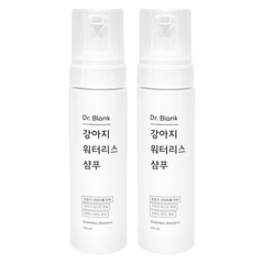 닥터블랭크 저자극 강아지 워터리스 샴푸 세트, 2개, 200ml