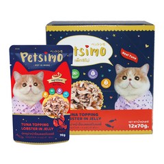 펫시모 고양이 젤리 파우치 참치와 랍스터 70g x 12p, 참치 + 랍스터 혼합맛, 840g, 1개