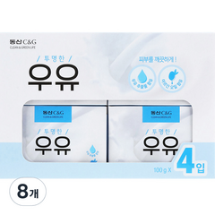 크리오 투명한 비누 우유향, 85g, 8개