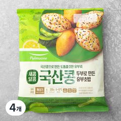 풀무원 새콤달콤 국산콩 두부로 만든 유부초밥, 330g, 4개