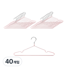 마녀의생활 W3 논슬립 코팅 셔츠 옷걸이 20p, 랜덤발송, 40개입