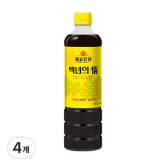 몽고간장 백년의정 맑은 조선간장, 4개, 900ml