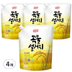 트리오 곡물설거지 우리현미 주방세제, 2.3L, 4개